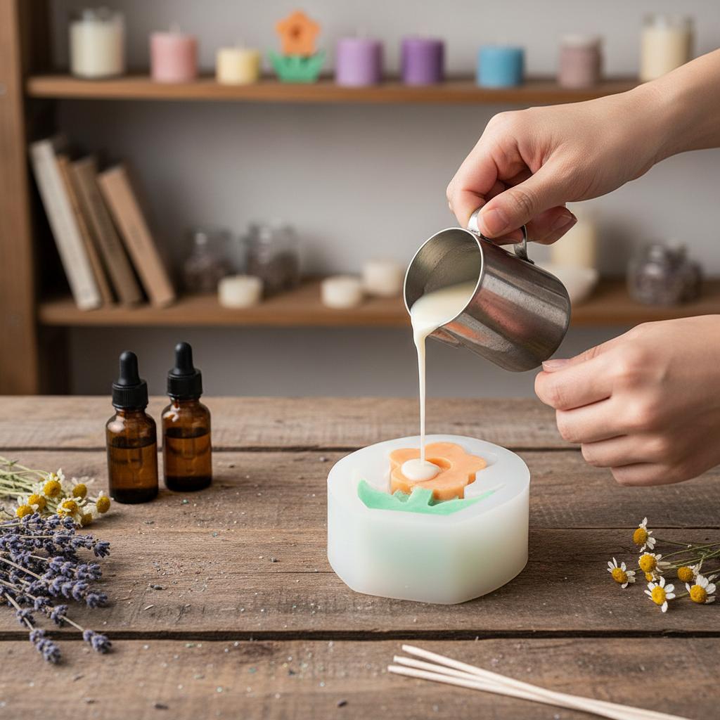 

Silicone Tulip Flower Shaped Candle Mold DIY Craft Tool For Candles And Soap