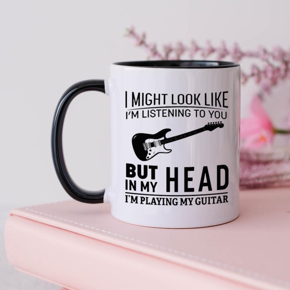 Guitar Bass Piano Violin Ceramic Mug Music Club Student Birthday Gift Drinking Cup Birthday Gift Funny Mugs
