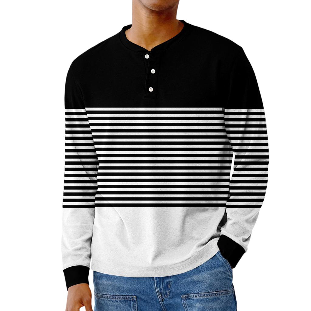 Men's Casual Oversized Button-Down Shirt With Long Sleeves