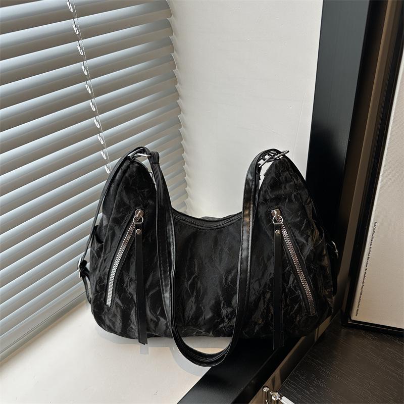 

2025 Trendy Large-Capacity Textured Women s Crossbody & Tote Handbag for Casual Commute As Shown