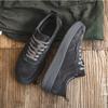 Velvet Men's Workwear Board Shoes  New Vintage Versatile Trendy Shoes with Thick Leather Soles and Elevated Casual Shoes Men
