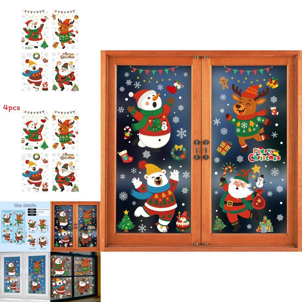 Christmas Window Decals With Static Sticker Pvc Arctic Bear Design For Holiday Decor