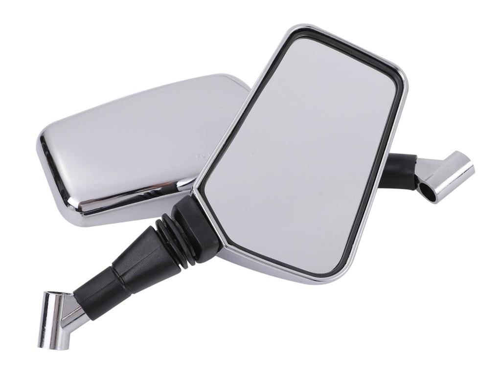 Custom Motorcycle Mirrors and Right with 8mm and 10mm Mounting Screws and Adapters Universal Fit for Super and Other Scooters (Left Set) Included.