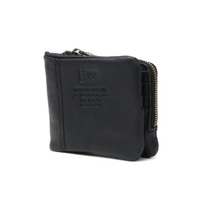 Lee Loose II Bifold Cabe e Carteira Eletrônica de Couro de Vaca Preto para Cédulas, Moedas, Cartões, Dinheiro, Compartimento, Couro Costurado no Bolso, 320-2112,