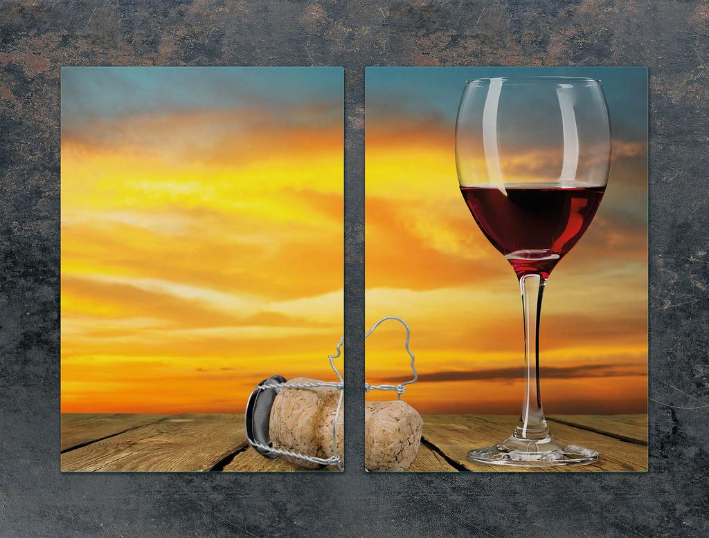 SZKLANA PŁYTA OCHRONNA DO KUCHNI 2x35x52 WINO