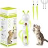 1Pc Intelligent Interactive Cat Toy with Replaceable Prey Tail Smart Motion Worm Cat Toy for Indoor Cats Interactive Caterpillar Design Cat Dog Toy
