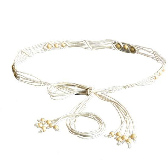 Mărgele Boemia lucrate manual frânghie împletită femei cu centură în talie rochie curea subțire