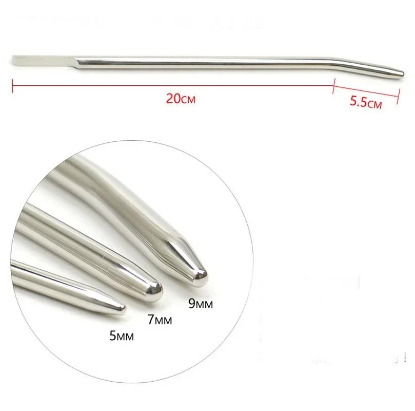 Male Penis Plug Urethral Dilators Sounding Masturbator Erotic Stainless Steel Masturbator Penis Inserts Plug SM Sex Toys for Man