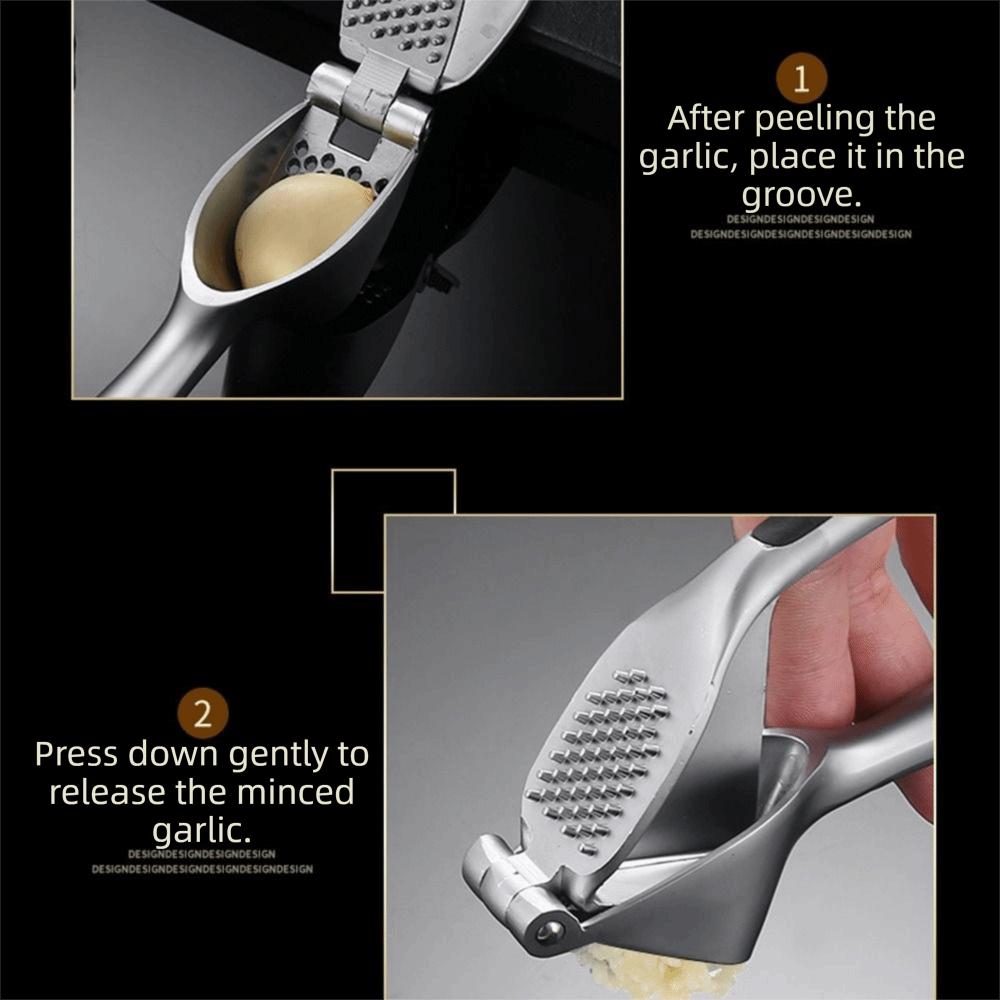 Zinc Zinc Zinc Alloy Garlic Presser Heavy Duty Garlic Mincer Handheld Device Ginger Crusher  Kitchen Tool