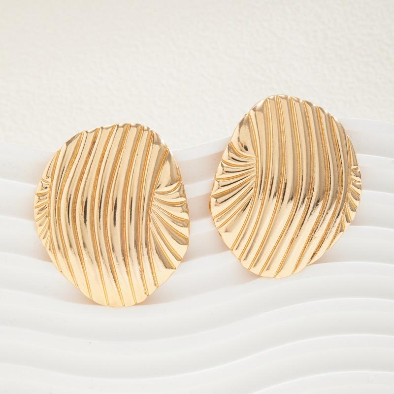 Fashion Jewellery Gift Shell Ocean Chunky Earring Trendy 2024 Gold Silver Color Exaggerated Large Piercing Earrings Geometric