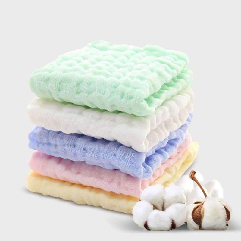 5/6 Stück/Los Babyhandtücher 6 Lagen Baumwolle Weich Baby Taschentuch 28*28cm Säugling Gesichtstuch Spucktücher Sachen für Neugeborene