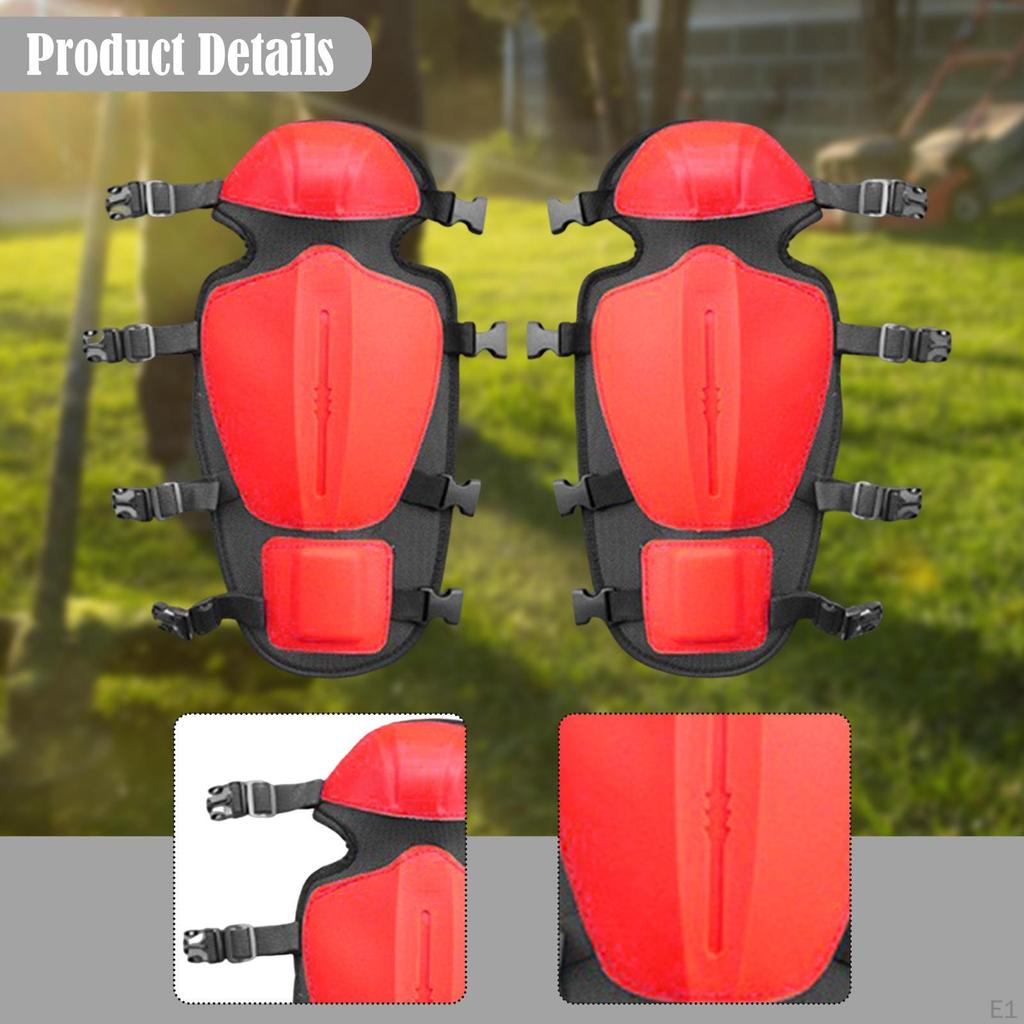 2Pcs Garden Knee Pads Chain Saw Shin Guards Lightweight Reusable Trimmer Gaiters for Brush Cutting