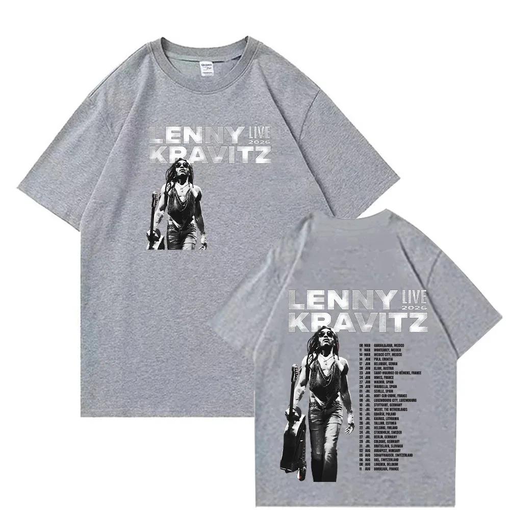2026 Lenny Kravitz Plakat Koncertowy Nadruk Koszulka Najlepiej Sprzedająca się Unisex Oversize Casual Nowa Letnia Moda Uliczna Harajuku