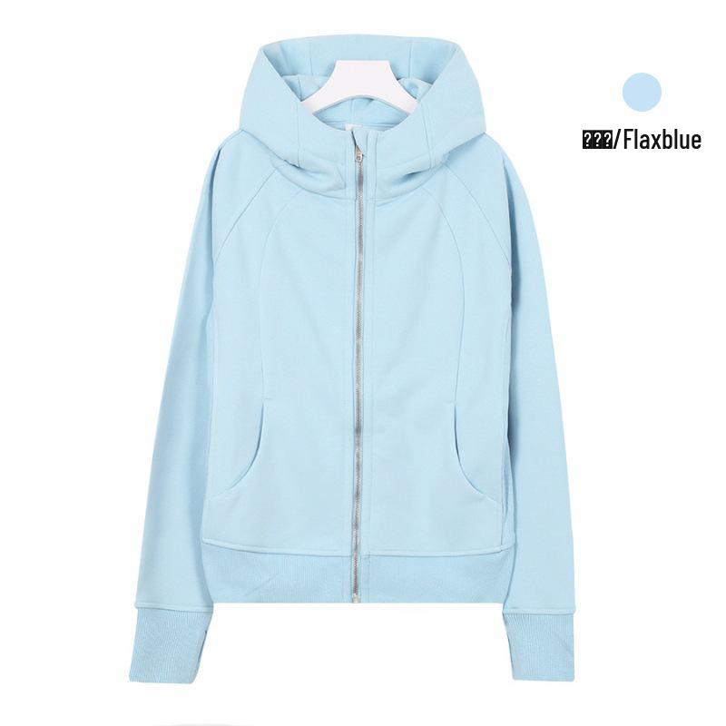 Sweat à capuche zippé intégral Lulu Original pour femme - Coupe ajustée - Veste de sport décontractée pour le yoga