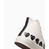 Comme Des Garçons PLAY X Converse Chuck 70 High Multi Heart - Milk Black Unisex Sneakers Cream Egret A08148C