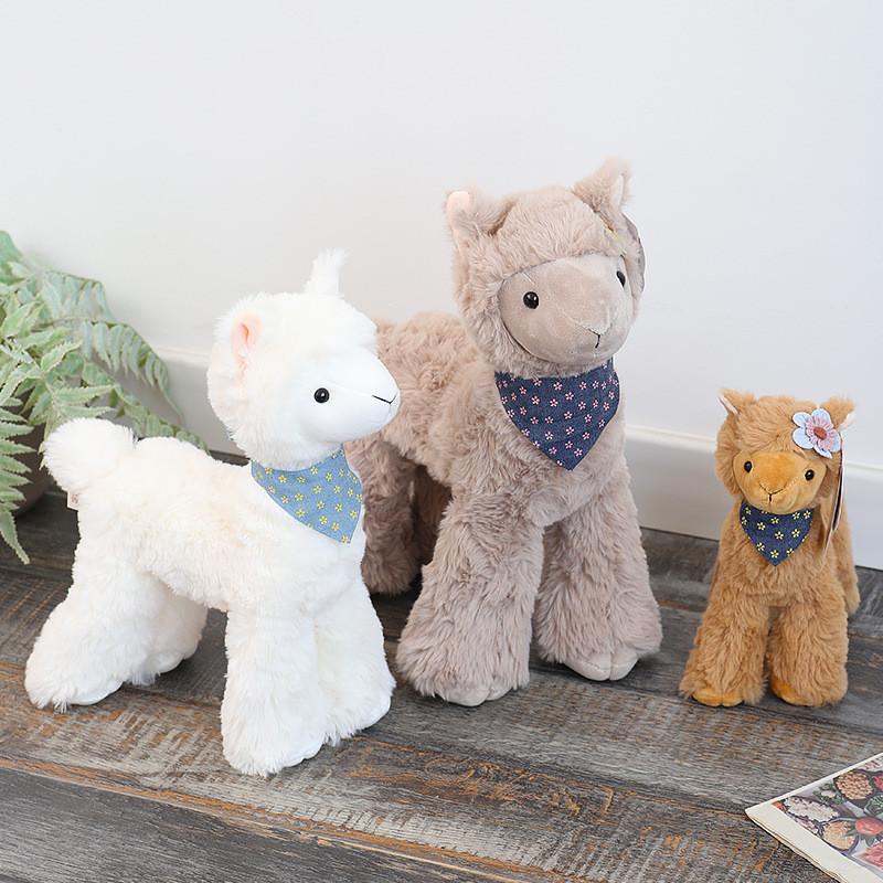 Adorable Alpaca Plush Toy With Long Faux Fur For Kids And Babies Gift Idea