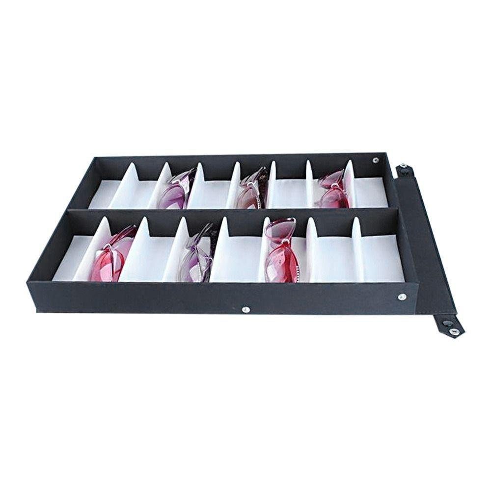 Stand Glasses Frame Tray Sunglasses Display Case 16 Slots Glasses Tray Eyeglass Organizer Box