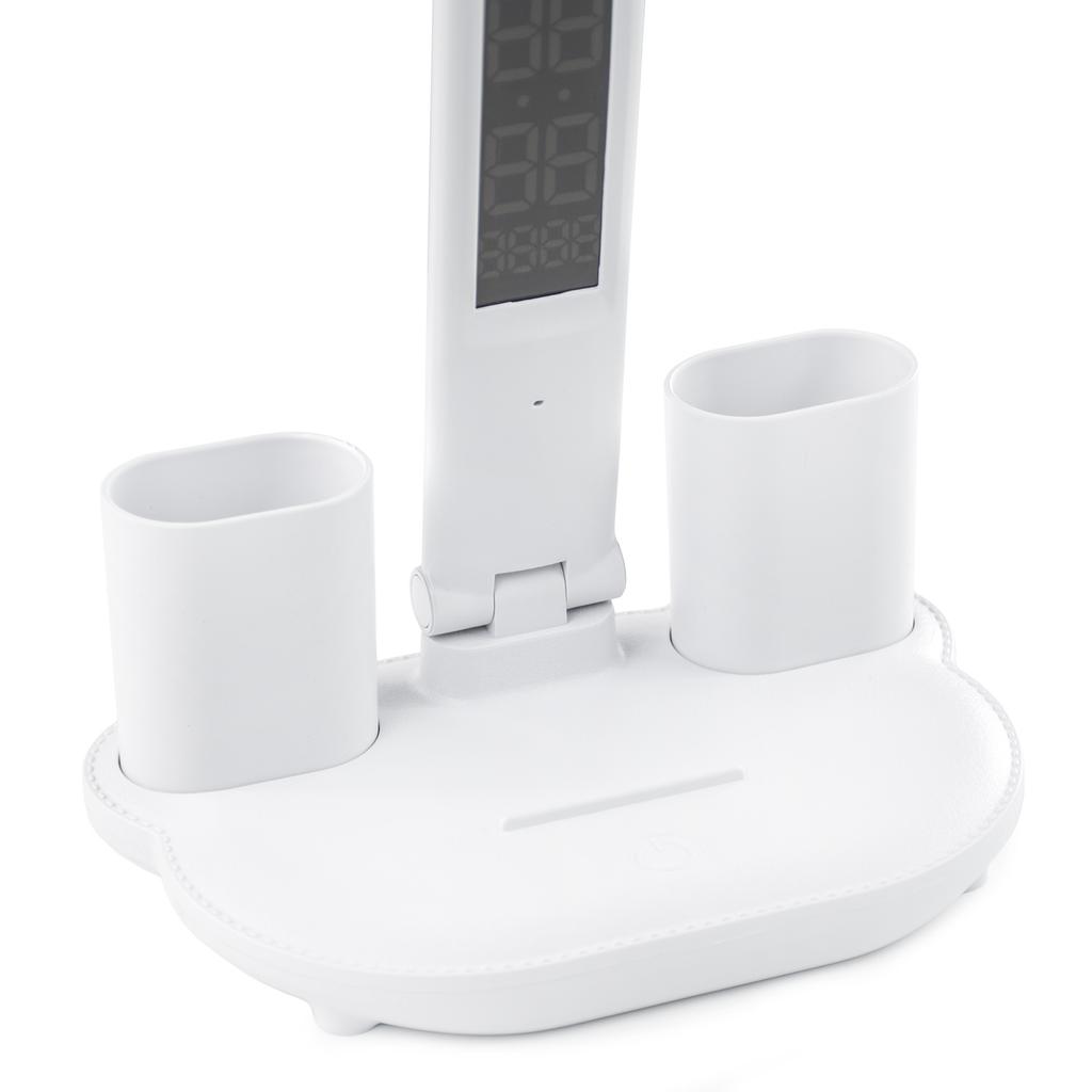 LED desk lamp with display, drafting clock, dual temperature