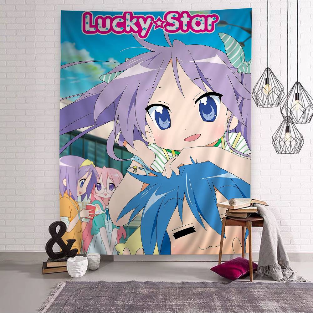 Lucky Star Comedy Anime Hippie Wall Hanging Tapestries For Living Room Home Dorm Decor Art Home Decor