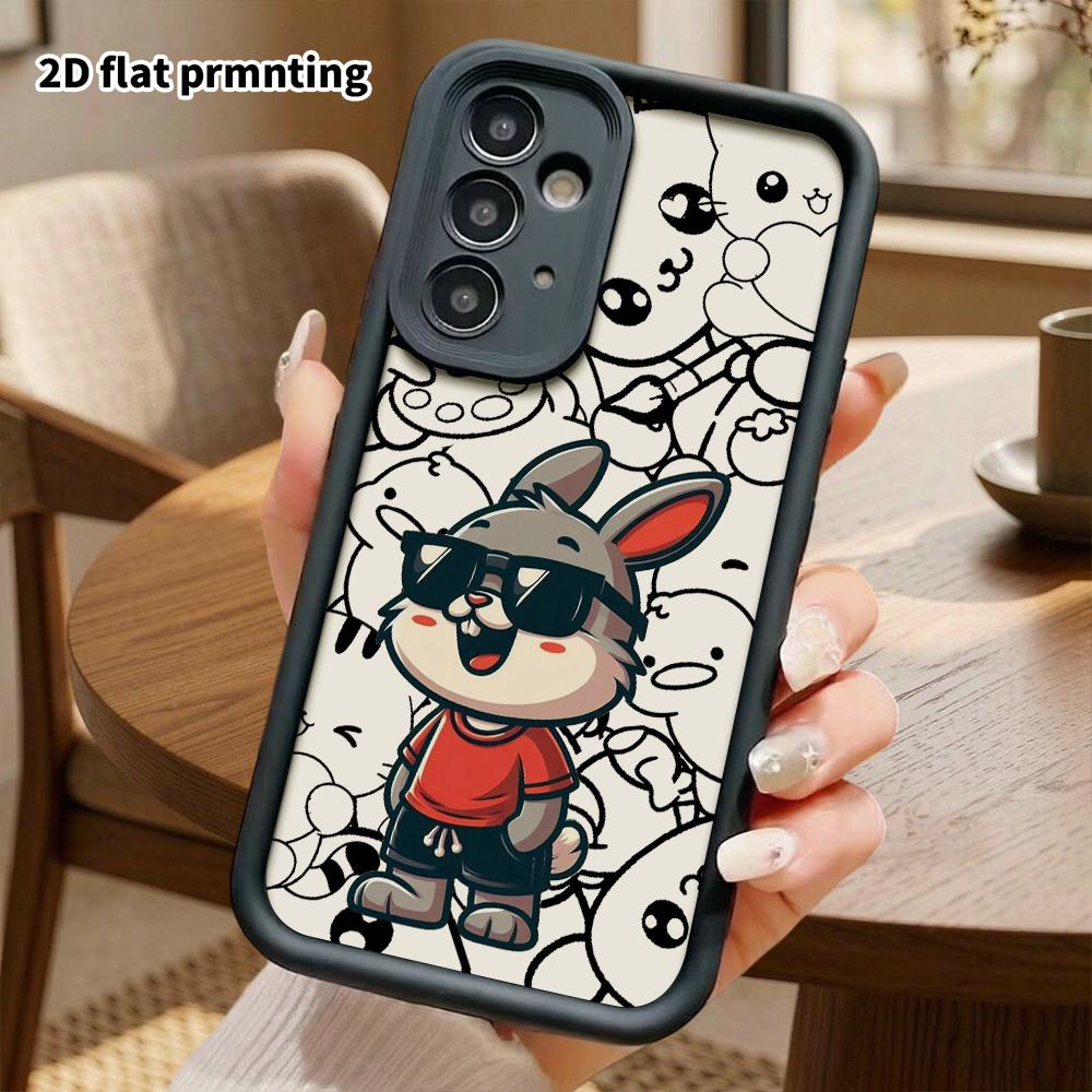 Phone Case: 2D Flat, Suitable for Samsung Galaxy A34 A35 M05 M06 S20 S22 S21 FE Plus 5G Protective Case, Trendy Cool Little Bunny, Perfect Christmas a