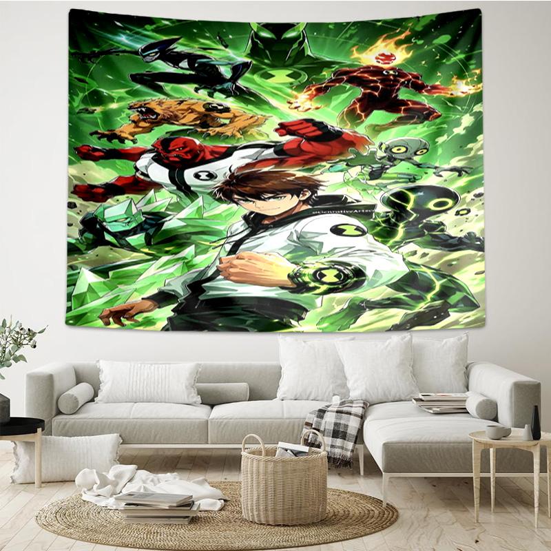 Ben Alien Force Tapestry, Unique Design Tapestry, Wall Decor for Bedroom,Livingroom, Playroom,Heartwarming Fan Holiday Gifts