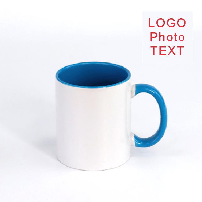 350ML Color Inside Ceramic Cup DIY photo Ceramic mug LOGO Customize Picture gift