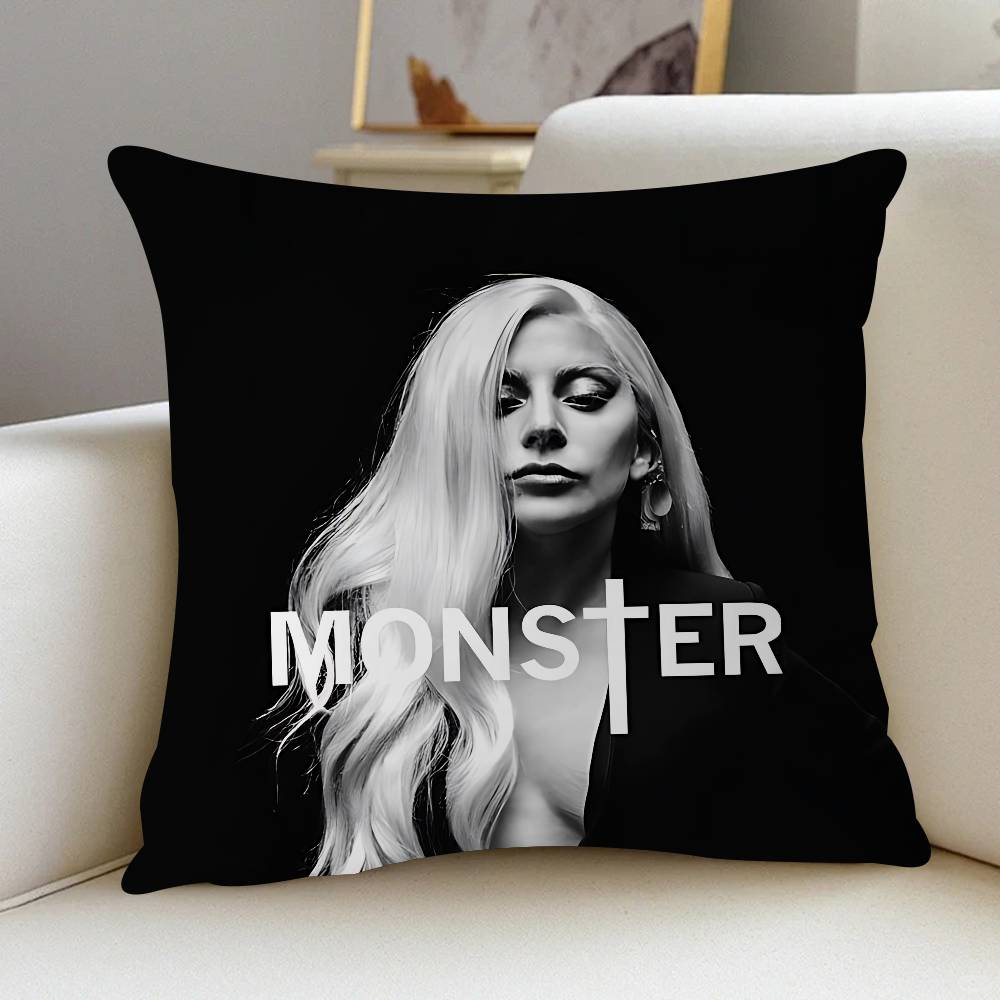 

Певица L-Lady Gaga Подушки Подарки Мебель для дома и офиса Спальня Диван Автомобильная наволочка 45х45см 12x12Inch