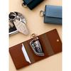 FUNNYMADE Custom Leather Card Holder Car Key Case Smart Key Cover Holder