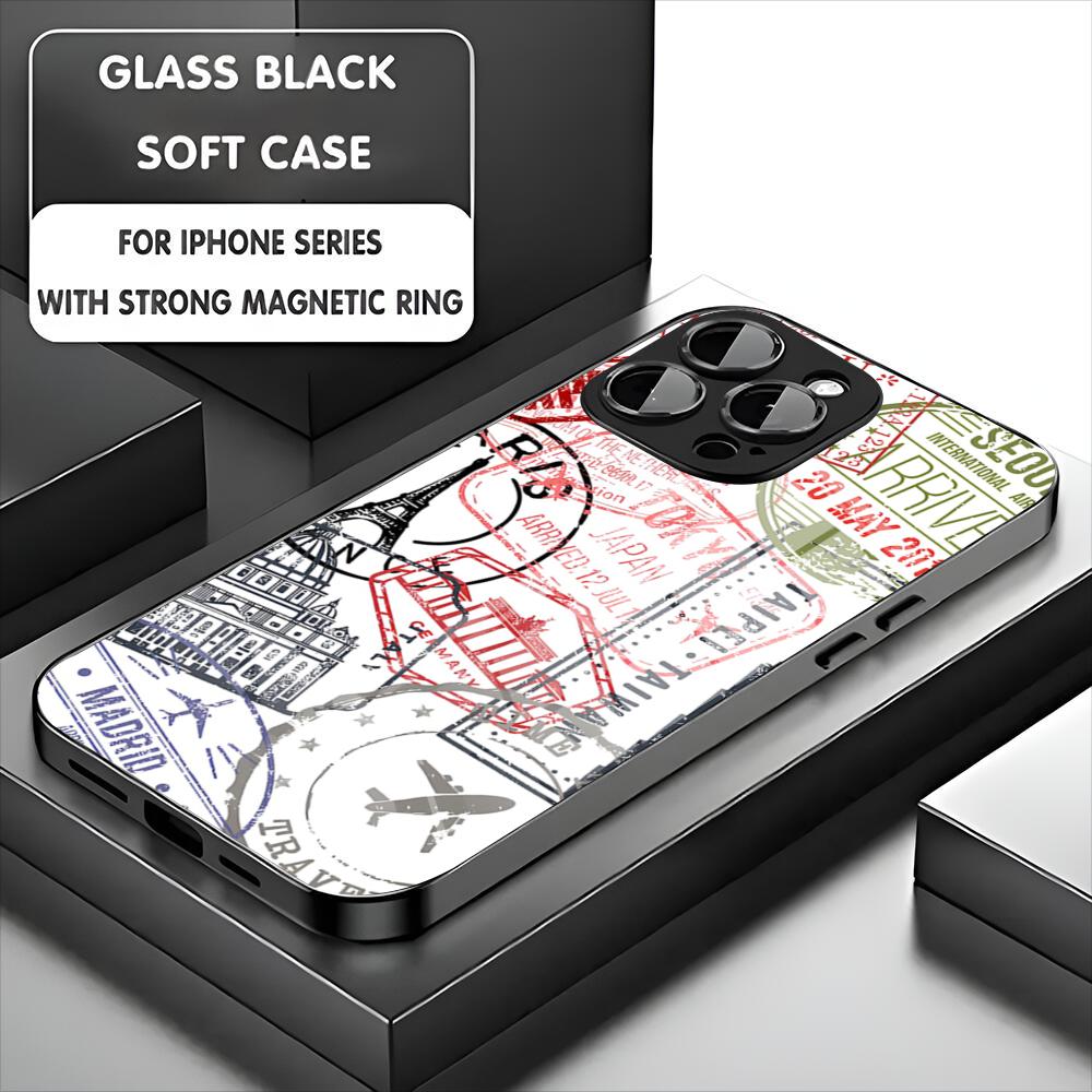 

Latest Retro Stamp Creative Designs Phone Case For Iphone 17 16 15 14 13 11 12 Pro Max Mini Plus Magnetic Glass Phone Cover iPhone 15