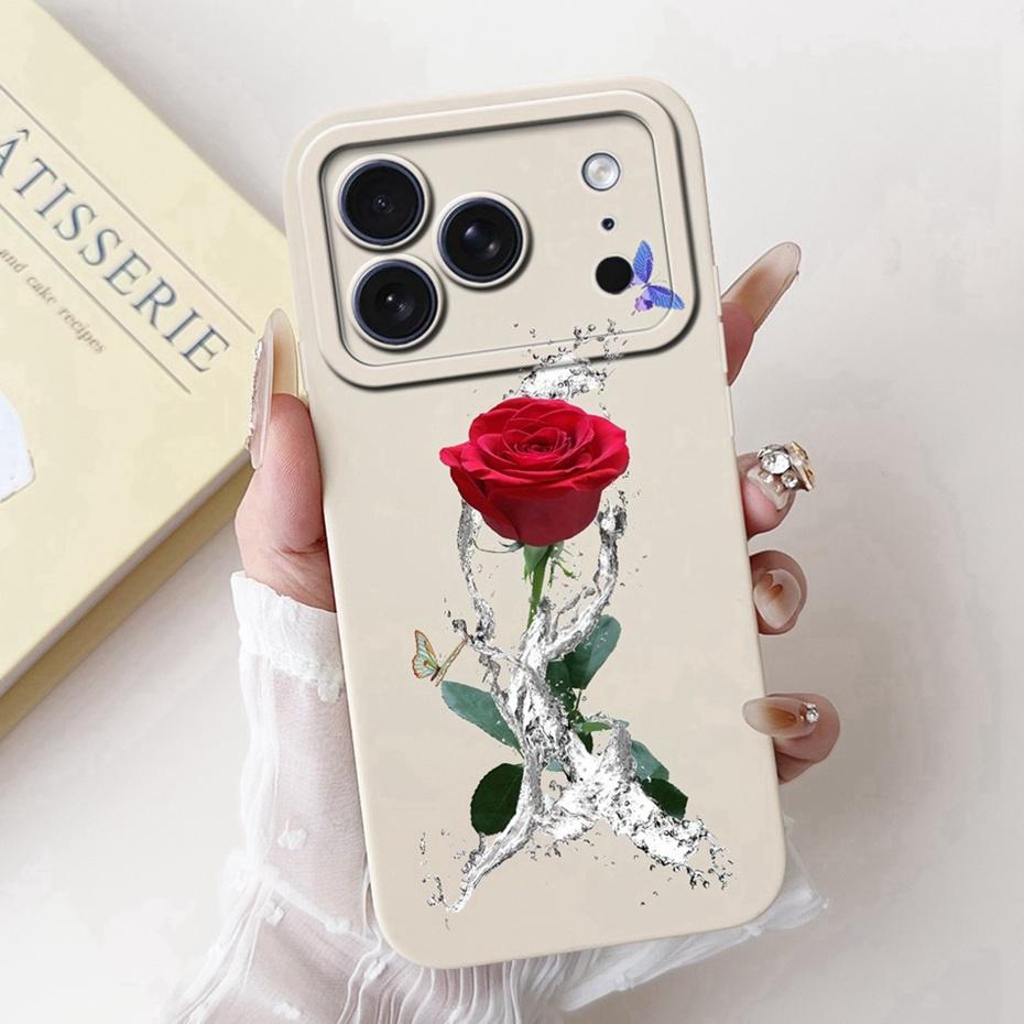 Beautiful Floral Phone Case For iPhone 17 Pro Max 17 Air Soft Silicone Shockproof Cases For iPhone17 17Pro 17Air Cover Bumpers