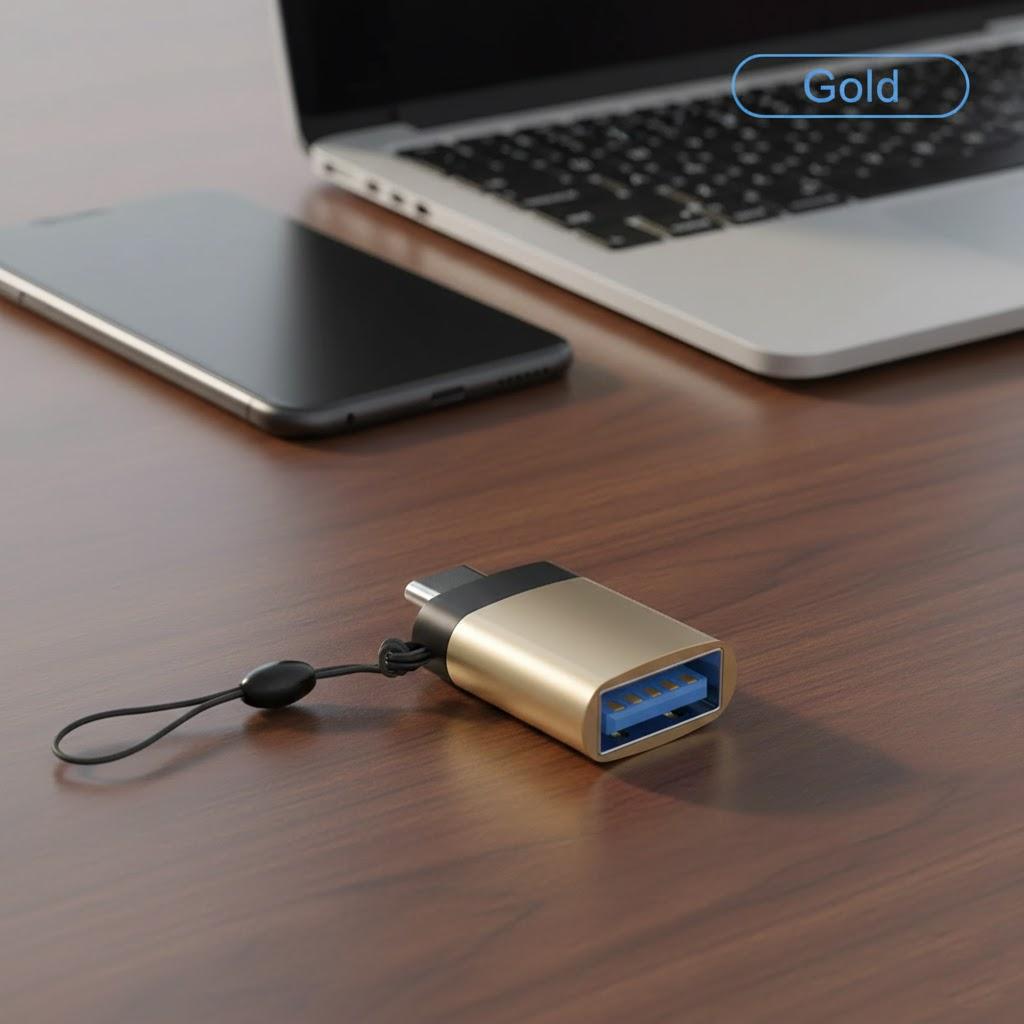 

USB C OTG Adapter Fast Type C to USB 3.0 Adapter Mini USB Adapter Type-C OTG Cable Converter for Smartphones Tablets золотий