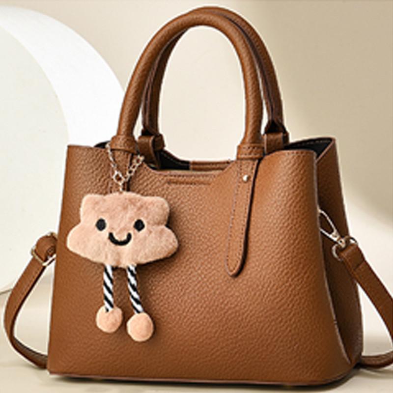 Elegant Casual Tote Bag With Unique Stone Pattern In Black Beige Khaki Blue Burgundy Yellow