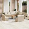 VidaXL Garden Lounge Set with Cushions 14 Pcs, Patio Sofas, Patio Furniture Set, Outdoor Furniture, Beige 3224819