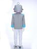 Unisex Kinder Roboter Kostüm Langarm Bunt Bedrucktes Oberteil Elastischer Bund Hose Niedliche Roboter Kopfbedeckung Cosplay Halloween Set