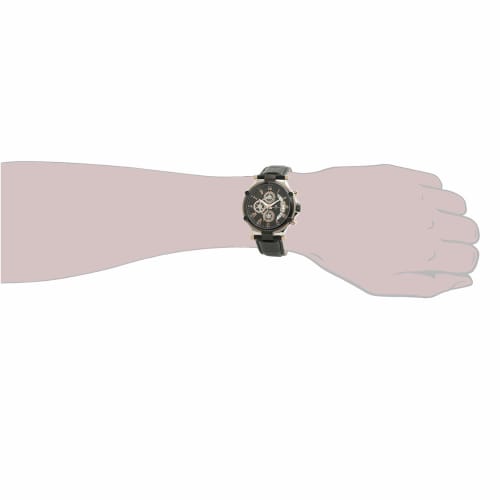 Salvatore Marra Men's Chronograph Watch, Italian Brand, Analog Quartz Movement, Black, Includes Watch Cloth, PGBK