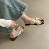 2025 Women Summer New Fashion Slippers with Square Toe Casual Luxury Roman High Quality Slippers for Women