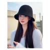 Women S Korean Style Solid Wool Winter Fisherman Hat