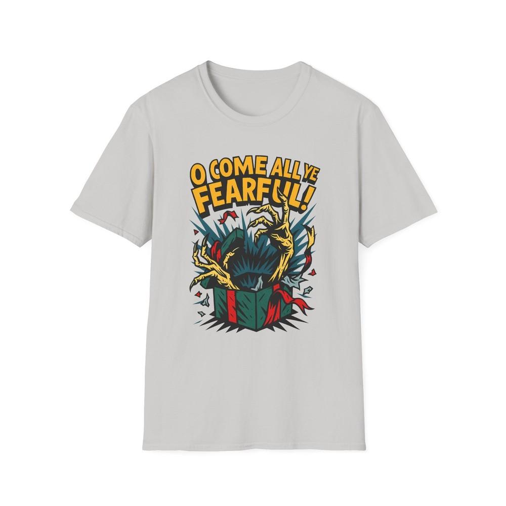 

Unisex Softstyle T-Shirt Creepy Monster Gift Box Gothic Holiday Christmas 4XL