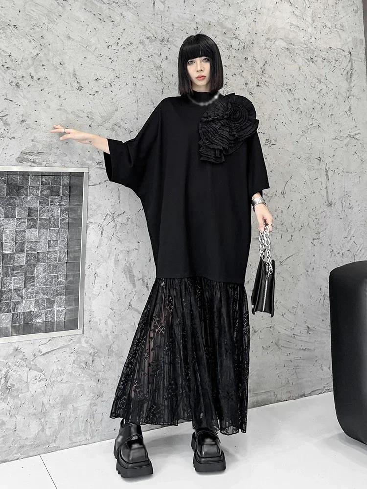 Xitao Robe en dentelle décorative tridimensionnelle LJ1036