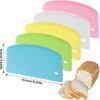 5 Pack Dough Scraper, Plastic Bench Scrapers Multi-Purpose Kitchen Bowl Scrapers Curved Edge Flexible Food Scraper for Bread Dough Cake Fondant
