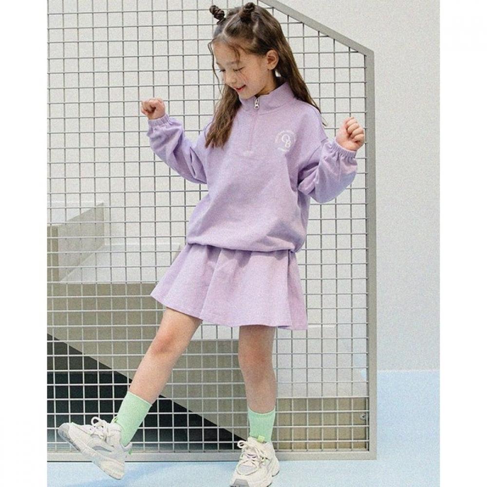 Olivan Half Zip Up Skirt Top And Bottom Dress 2color