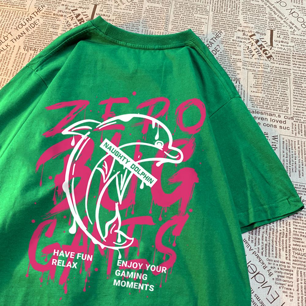 Habe Fun Relax Zero Bug Games Men Women T-Shirt Crewneck Loose T Shirts Summer Fashion Cotton Tee Clothes Couple Casual Tees