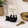 Suporte de Foto Único para Mesa Gato Impresso em 3D, Suporte de Exibição de Fotos para Desktop, Suporte Autoportante para Fotos Decorativas, Obras de Arte, Anotações, Cartões Postais,
