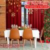 Modern Flat Printing Holiday Cheer Curtain Fabric Versatile Polyester Curtains Translucent Digital Set Of 2 Made