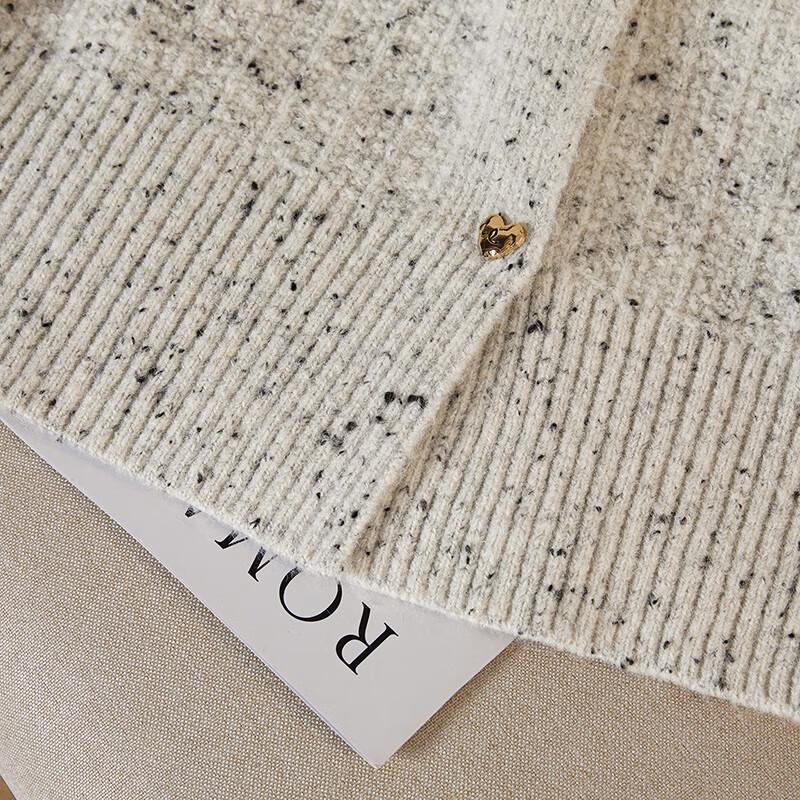 Women's Sweet Chic V-Neck Knit Cardigan with Heart Buttons