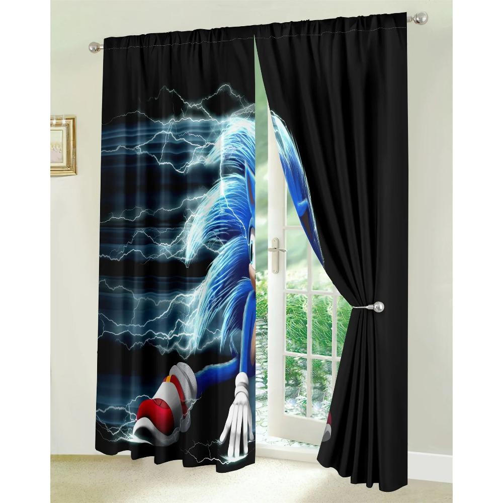 Cartoon Cute Lovely Kids Child Like Gift Light Filtering Drape Window Curtains for Living Room Bedroom Kitchen 2 Pieces Decor