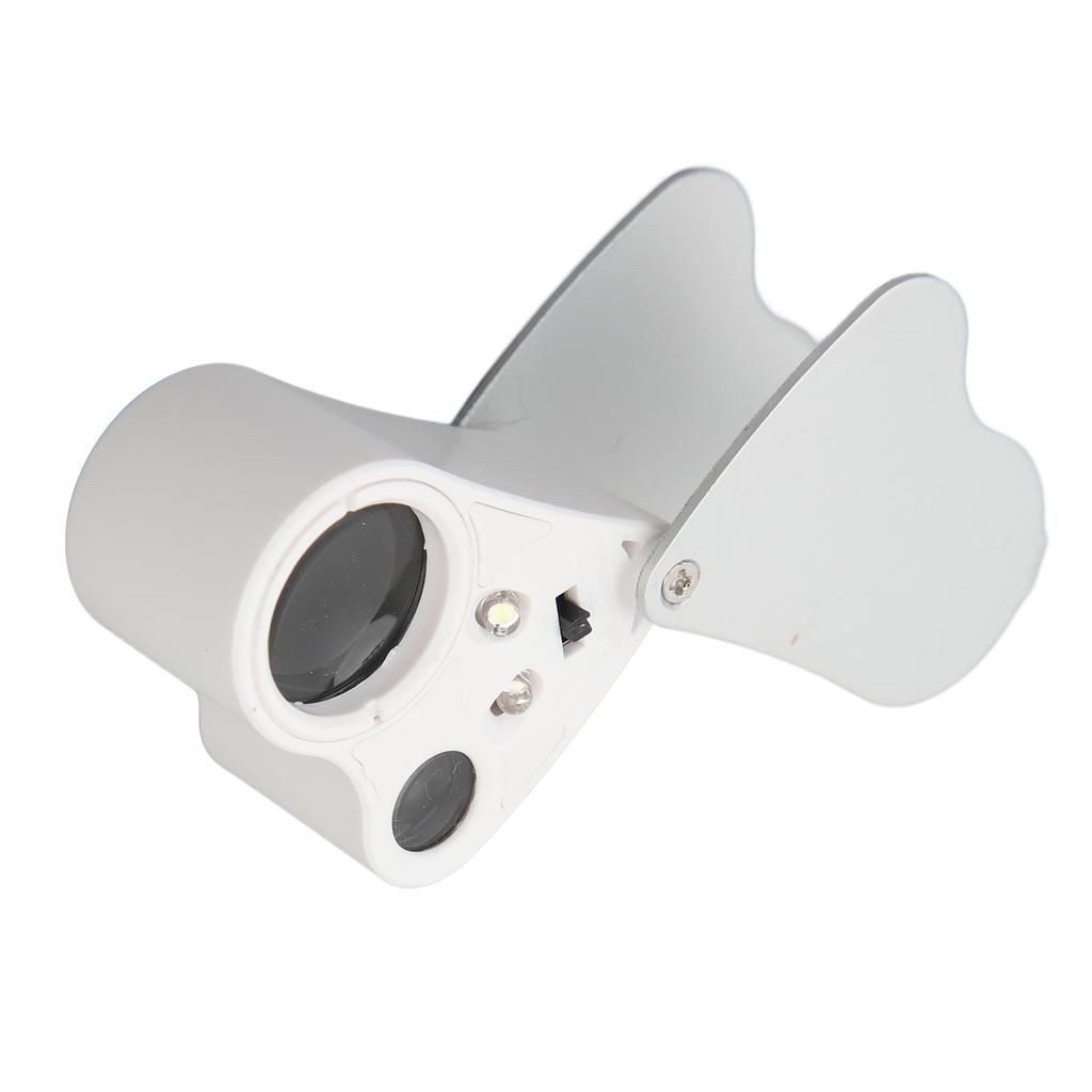 Dual Lens 30X 60X Handheld Mini Pocket Microscope LED Light Handheld Magnifying Glass Mini Pocket Microscope for Plants