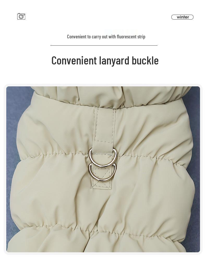 Warme Winterhunde-Weste mit Schnalle - Baumwollmantel für Welpen