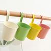Metal Hanging Planter Flower Pot with Drain Hole Detachable Hook Railing Plant Pot for Balcony Garden Fence