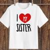 I Love My Sister I Love My Brother Sibling Matching Clothes Summer Children Tshirt Boys Girls Short Sleeve T-shirt Kids T Shirts